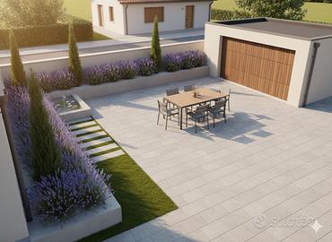 Trivano nuovo con ampio cortile privato