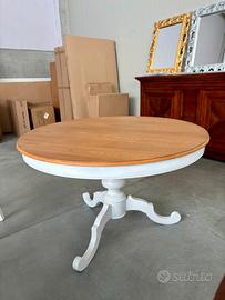 NUOVO TAVOLO ROTONDO ALLUNG. CON PIANO IN CASTAGNO