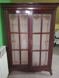 Vetrina mobile antico armadio credenza legno