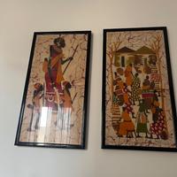 Quadri africani su supporto originale fatti a mano