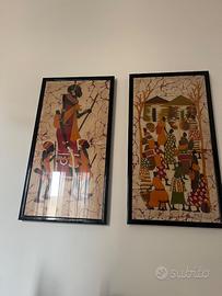Quadri africani su supporto originale fatti a mano