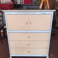 Fasciatoio con Cassettiera - Mod. Monica su Ruote