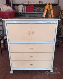 Fasciatoio con Cassettiera - Mod. Monica su Ruote