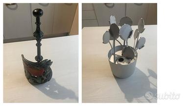 Porta scottex in ferro- porta capsule  Nespresso