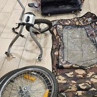 Rimorchio passeggino traina bici bambini