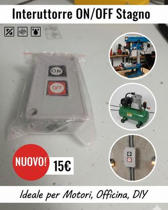 Interruttore Pulsante ON/OFF apparecchiature NUOVO