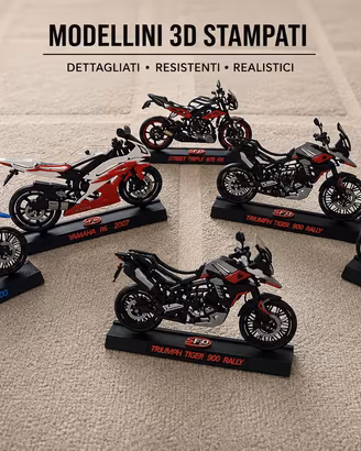 Modellini moto stilizzate - Stampate in 3D