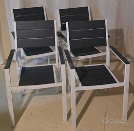 Poltrona giardino 4 pz