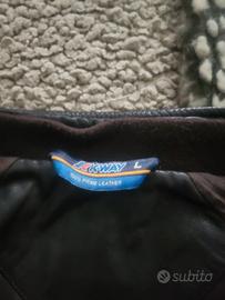giacca aviatore kway in pelle 