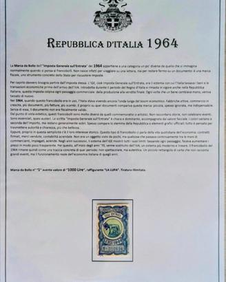 🇮🇹 lotti francobolli, questo anno 1964