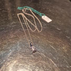 Collana oro bianco con pendente oro 750/1000