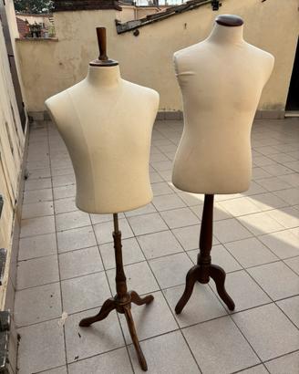 Coppia di manichini sartoriali