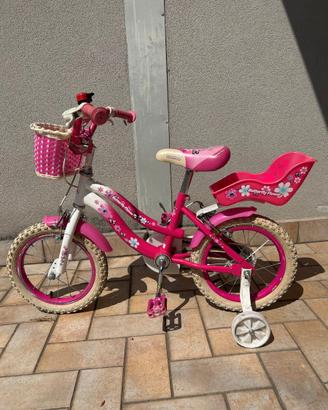 Bici bambina ruote 14 adatta 4-6 anni rosa