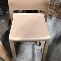 Sedia alta in plastica beige