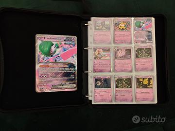 lotto carte Pokémon con raccoglitore 