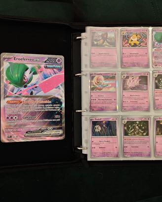 lotto carte Pokémon con raccoglitore 