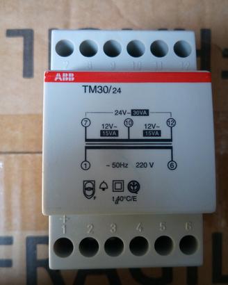 Trasformatore campanello da pannello ABB 12/24 Vac