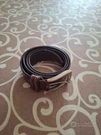 cintura uomo cotton & silk marrone pelle