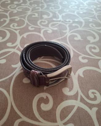 cintura uomo cotton & silk marrone pelle