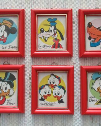 TOPOLINO CLUB 6 quadretti con immagini Disney