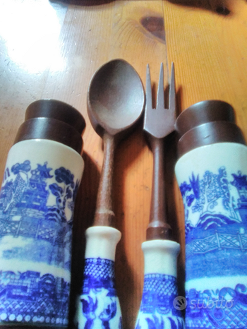 Set in legno e ceramica cinese