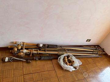 Bastoni per tende in legno con anelli