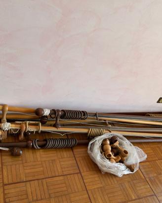 Bastoni per tende in legno con anelli