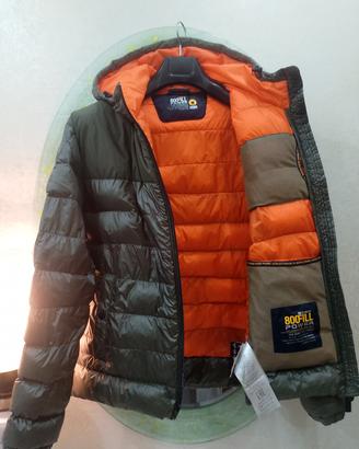 Piumini Ciesse uomo tg. 52 verde militare arancio