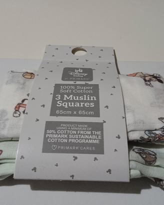 Tris di quadrotti multicolore in cotone Disney bam