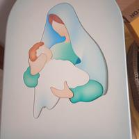 Quadretto in legno rappresentante la madonna e Ges