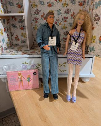 Barbie e Ken vintage con armadio artigianale