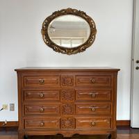 Cassettiera Classica in Legno con Specchi