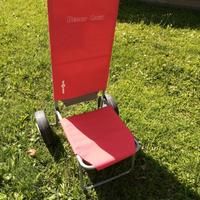 sdraio da spiaggia con ruote 