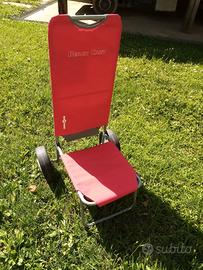 sdraio da spiaggia con ruote 