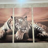 Quadro trittico tigre