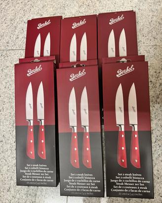 12 COLTELLI BERKEL DA BISTECCA NUOVI E ORIGINALI
