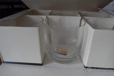 6 bicchieri wisky in vetro bohemia 260 ml nuovi in