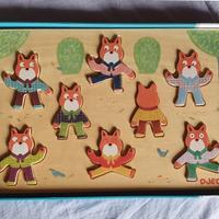 Puzzle in legno volpi Djeco