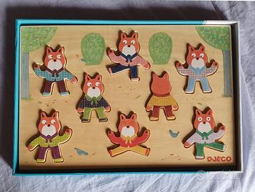 Puzzle in legno volpi Djeco