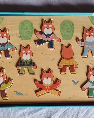 Puzzle in legno volpi Djeco