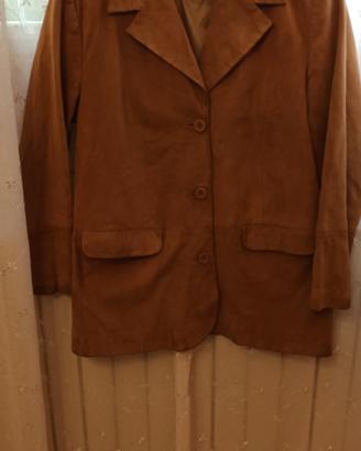 giacca in pelle scamosciata  