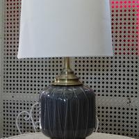 LAMPADA IN CERAMICA E METALLO GRIGIA