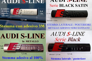 AUDI SLINE S LINE S-LINE Stemma LATERALE ADESIVO