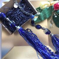 Collana agate blu India lunga