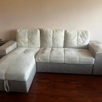 Divano letto contenitore con chaise Longue