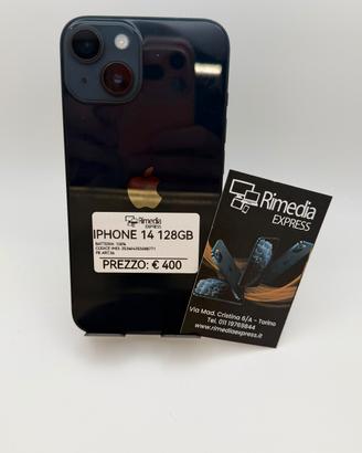 iPhone 14 128GB nero usato garanzia 