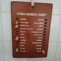 Lista spesa in legno vintage