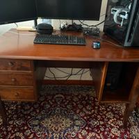 Scrivania legno noce classica