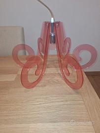 Lampadario a sospensione Emporium Ricciolino rosa