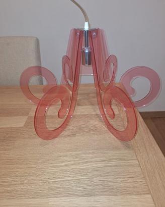 Lampadario a sospensione Emporium Ricciolino rosa